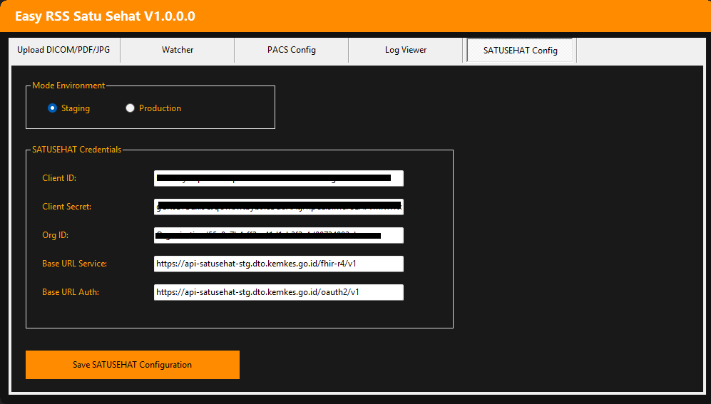 SATUSEHAT Config